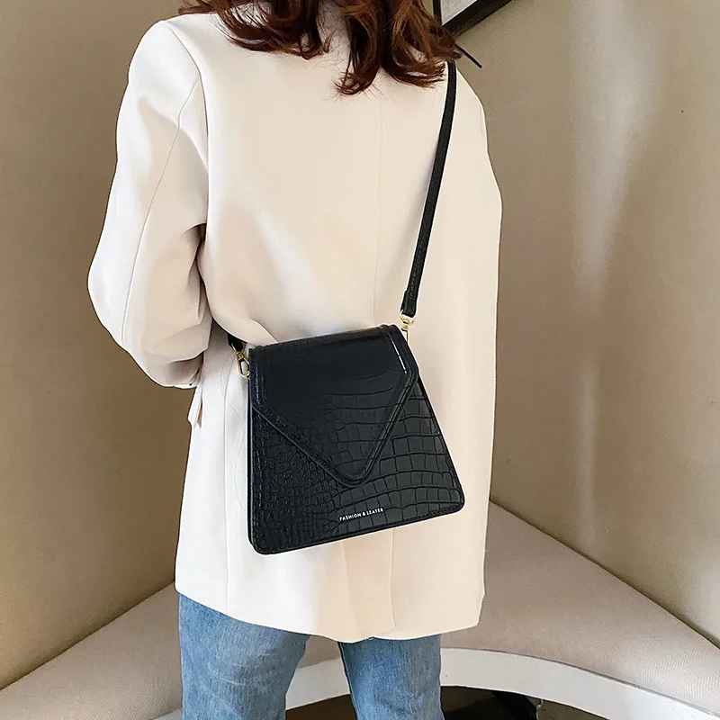 Женская сумка 2020 новый бренд ретро крокодиловый узор квадратный плечо почтальон