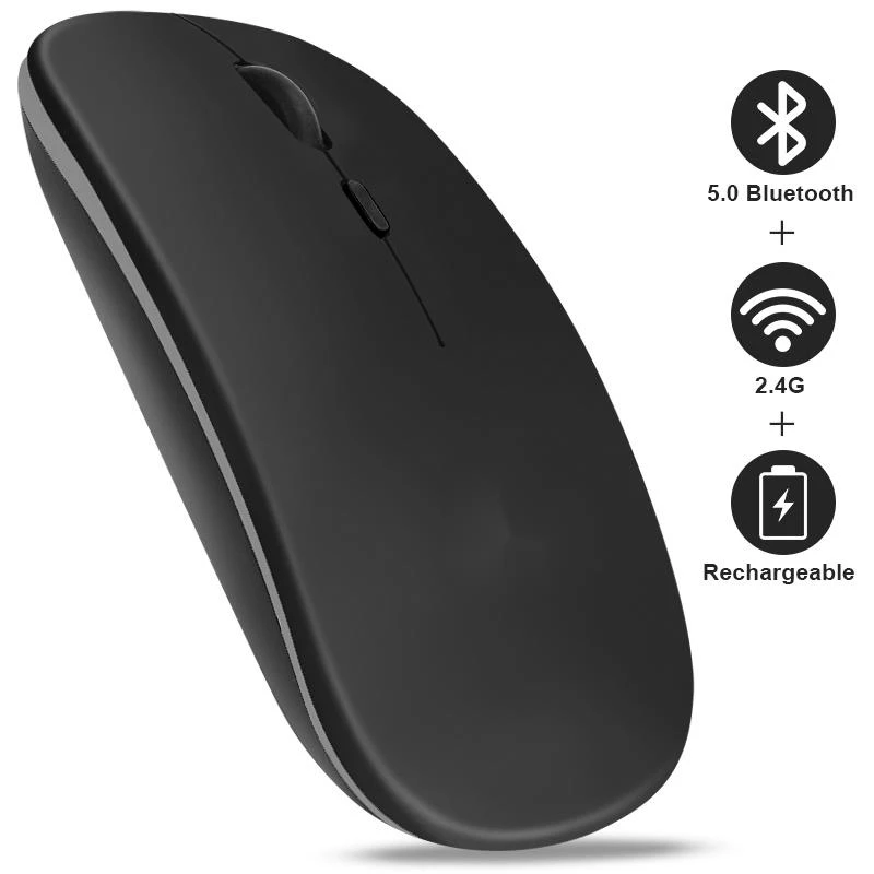 

Беспроводная мышь, Bluetooth мышь для компьютера, перезаряжаемая эргономичная мышь, Bluetooth мышь, тихая оптическая USB мышь для ПК, ноутбука