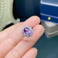 natural amethyst ring 925 silver the price is suitable shop promotional products