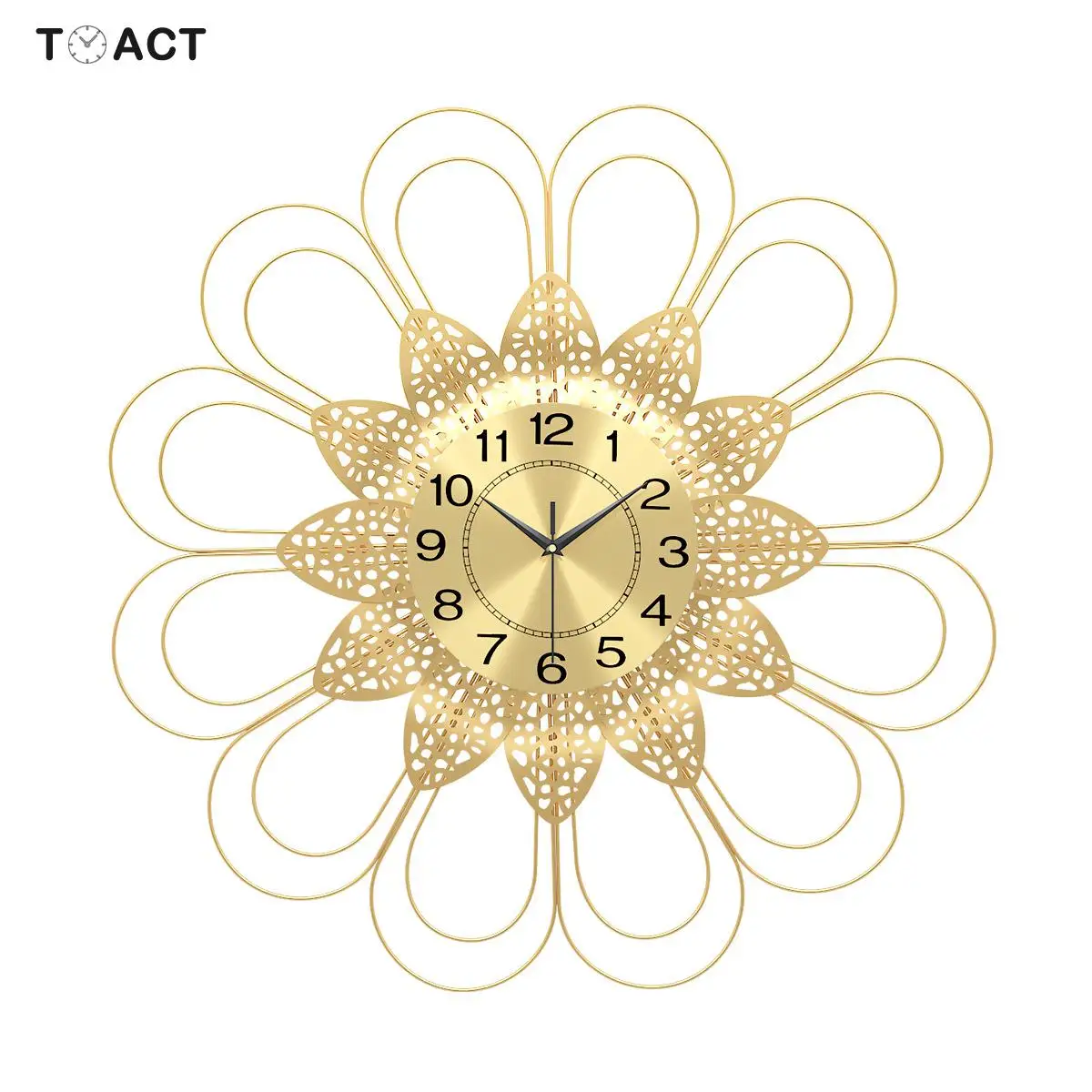 Роскошные большие металлические настенные часы современный дизайн