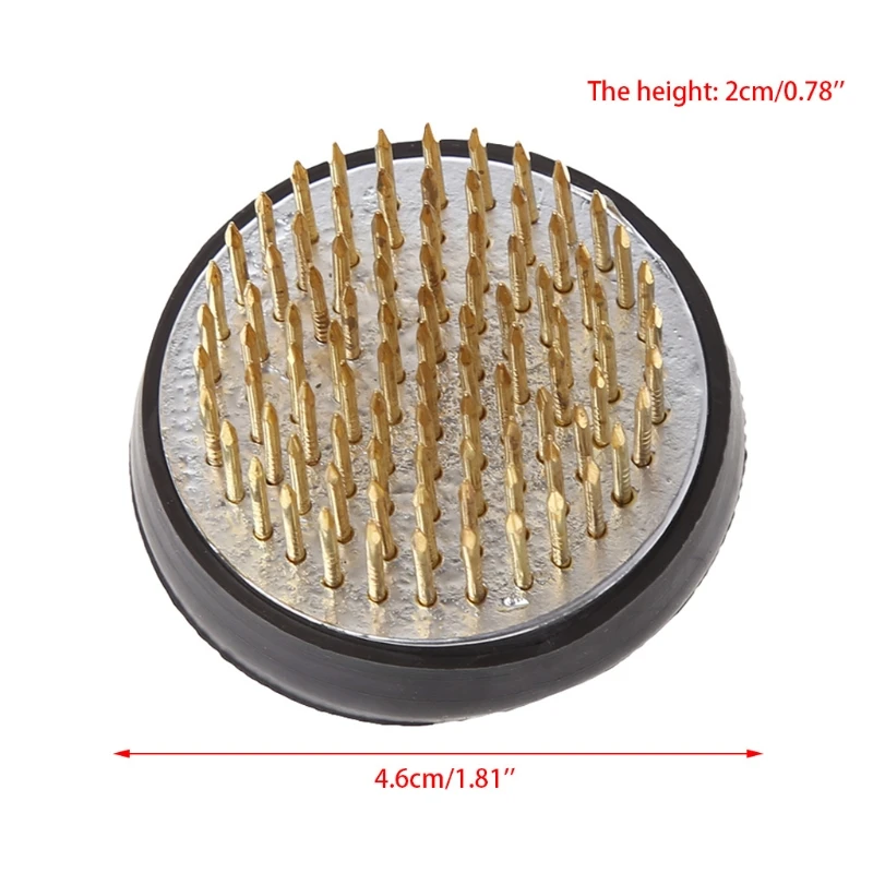 Круглая Цветочная лягушка Ikebana Kenzan с резиновой прокладкой предметы для