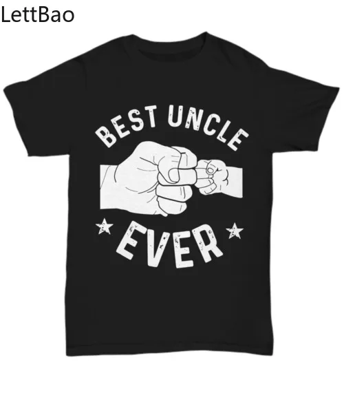 Лучший дядя никогда футболка для дяди Забавный подарок мужчин высокого качества