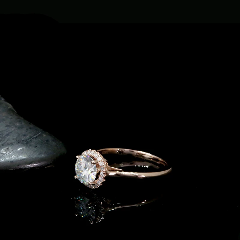 AEAW 1 карат 10 к 14 к 18 к белое золото Moissanite кольцо Свадебные/обручальные кольца для женщин Серебряный цвет женские кольца ювелирные изделия