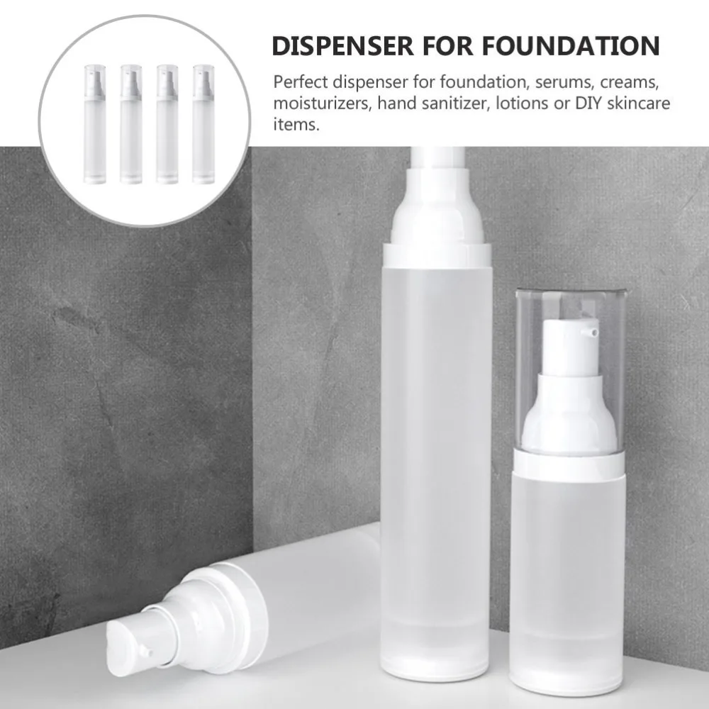 

4pcs 20ml Empty Plastic Airless Vacuum Pump Bottles Cosmetic Press Bottles