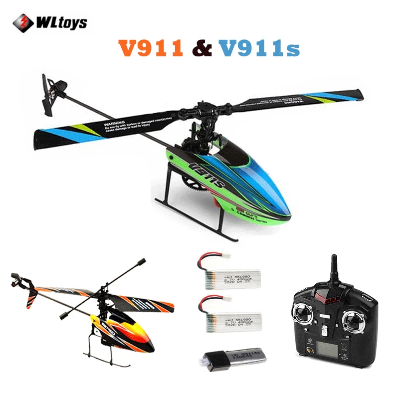 Оригинальный Модернизированный вертолет WLtoys V911 V911s 2 4G 4CH 6 Aixs с одним пропеллером