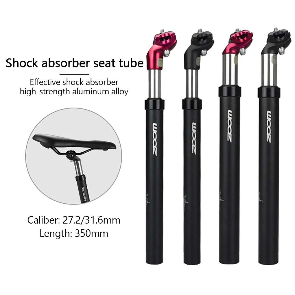

350mm Length Bike Suspension Seatpost Frosted Bike Saddle Tube Shock Absorb Aluminum Alloy Saddle Post 27.2/31.6mm Diameter