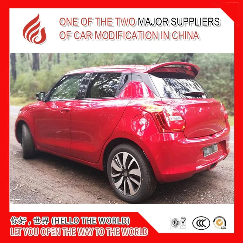 Черный и белый спойлер из АБС пластика Неокрашенный Автомобильный задний на