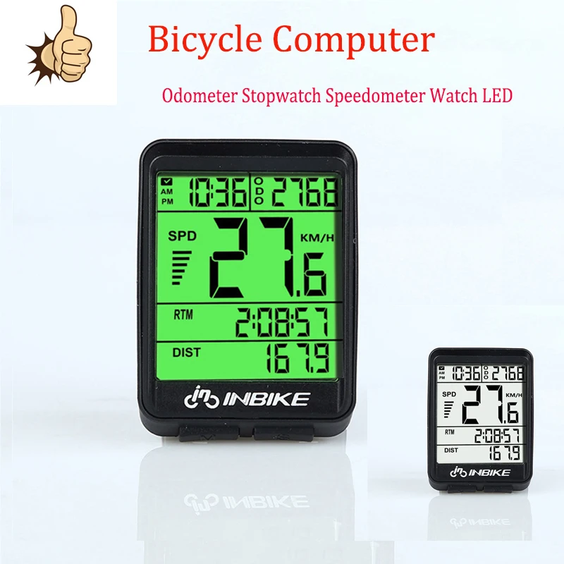 

Inbike Waterproof Bicycle Computer Wireless And Wired Led Digital Rate Mtb Bike Cycling Stopwatch Odometer Speedometer Watch