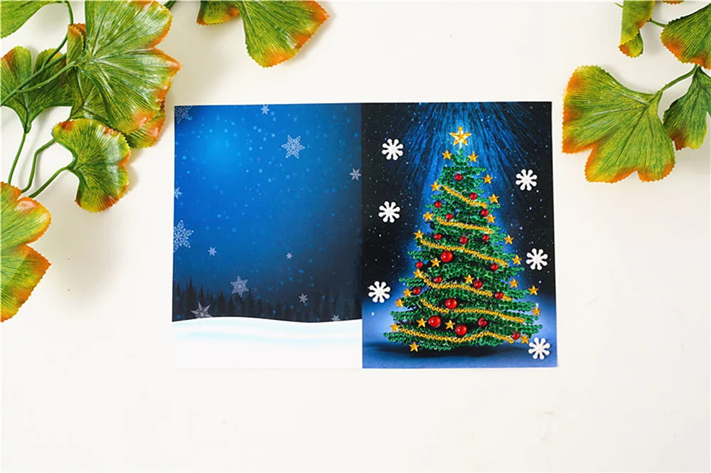 5D Рождественская открытка алмазная картина поздравительная набор из 4 предметов