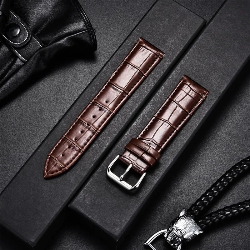 

Genuine Leather Strap for Huami Amazfit GTR 3 Pro GTR 2 Amazfit GTS 3 2e Mini BIP Lite Pop Pro Alligator WatchBand 22mm