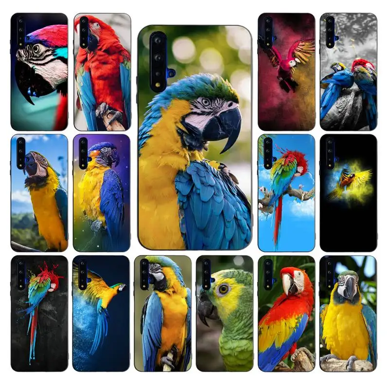 

YNDFCNB Blue Ringneck Parrot Phone Case for Huawei Mate 20 10 9 40 30 lite pro X Nova 2 3i 7se