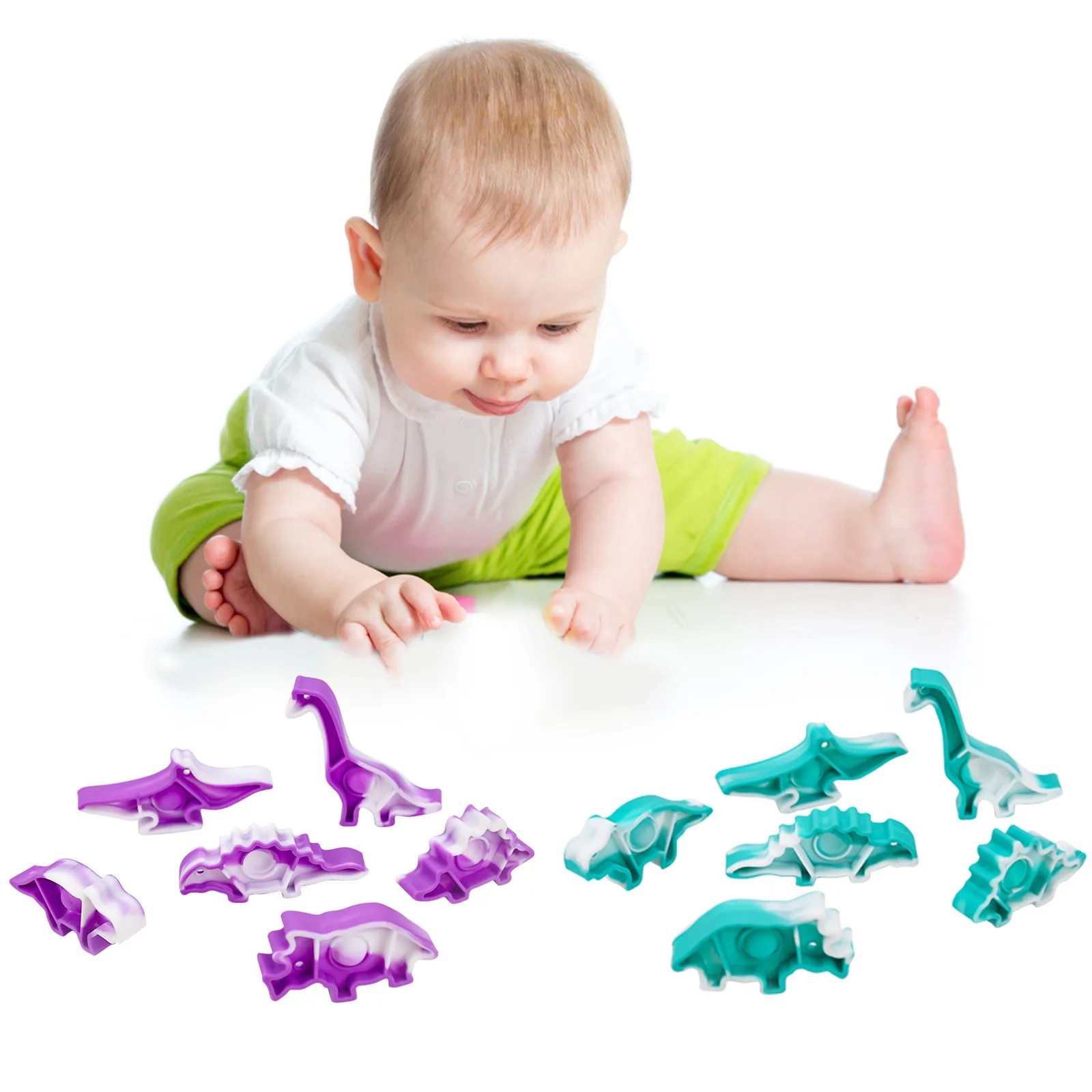 

Dinosaur Pop It Antistress Fidget Toys Building Blocks Silicone Constructor Intelligence Montessori Toy Burbujas Antiestress