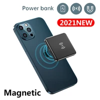 5000mah portable magnetic wireless power bank fast charger for iphone 12 13 12pro 13pro max mini mobile phone external battery