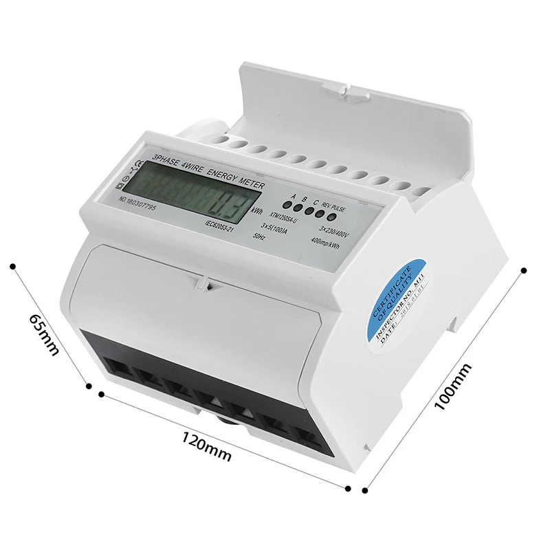 Новый точный ЖК-дисплей 1 шт. 3-фазный 4-проводной счетчик кВт/ч соответствует