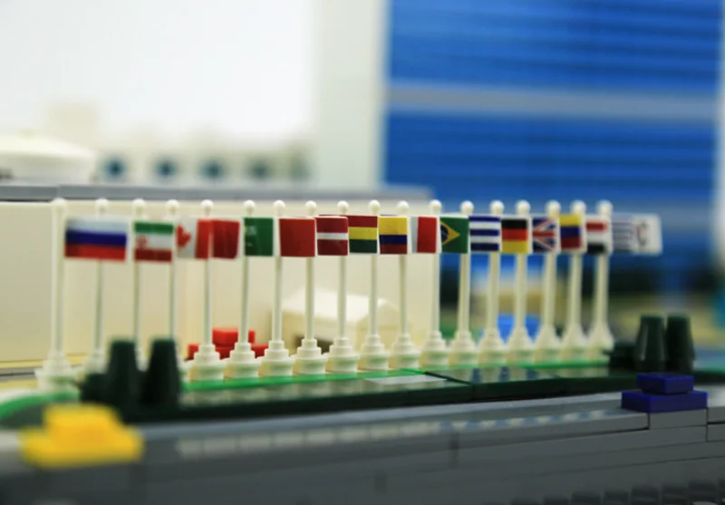 Wange 6219 архитектурная Серия Модель штаб-квартиры ООН строительные блоки