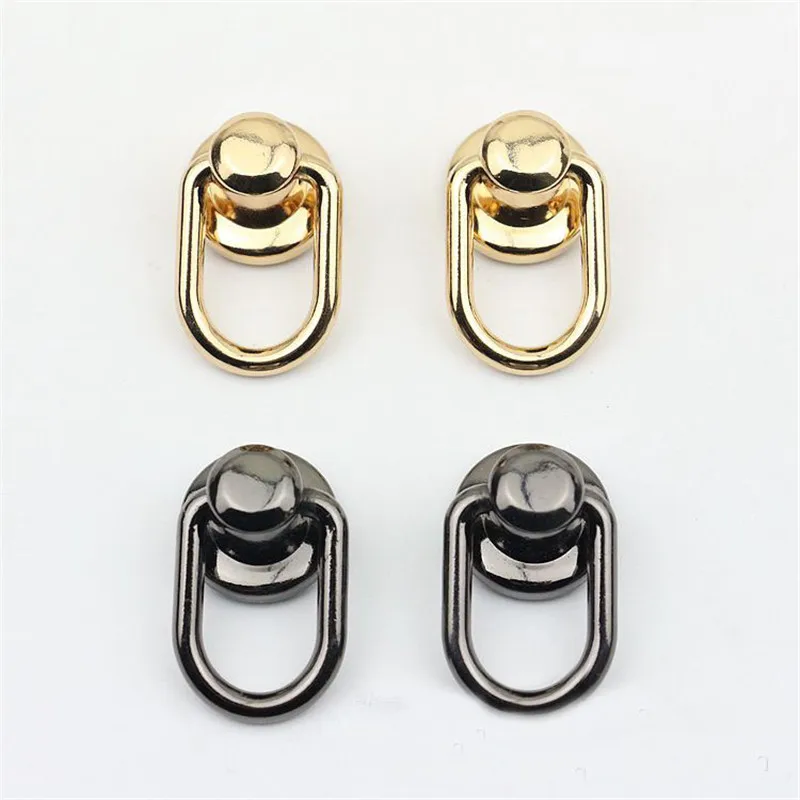 

4Pcs 15mm Bag Hang Ear Strap Side Ring Buckle Nailing Screws Loop Hook Clasp Chain Clip Clamp Pendant Rivet Clasp Accessory