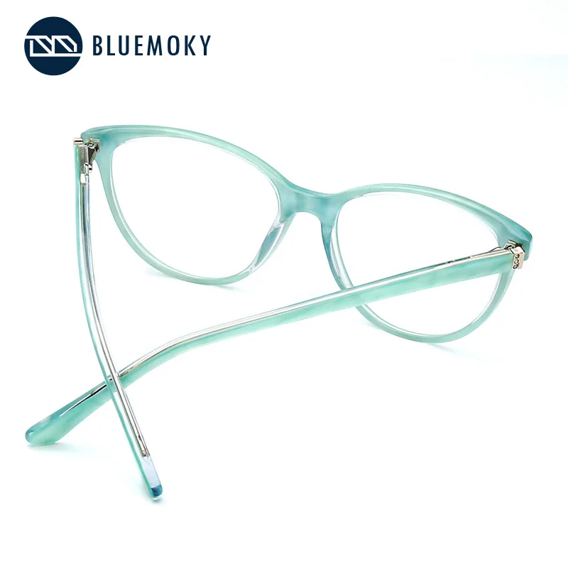 BLUEMOKY очки по рецепту, оправа для женщин, оптические очки для близорукости, очки кошачий глаз, женские дизайнерские оптические оправы BT7007E