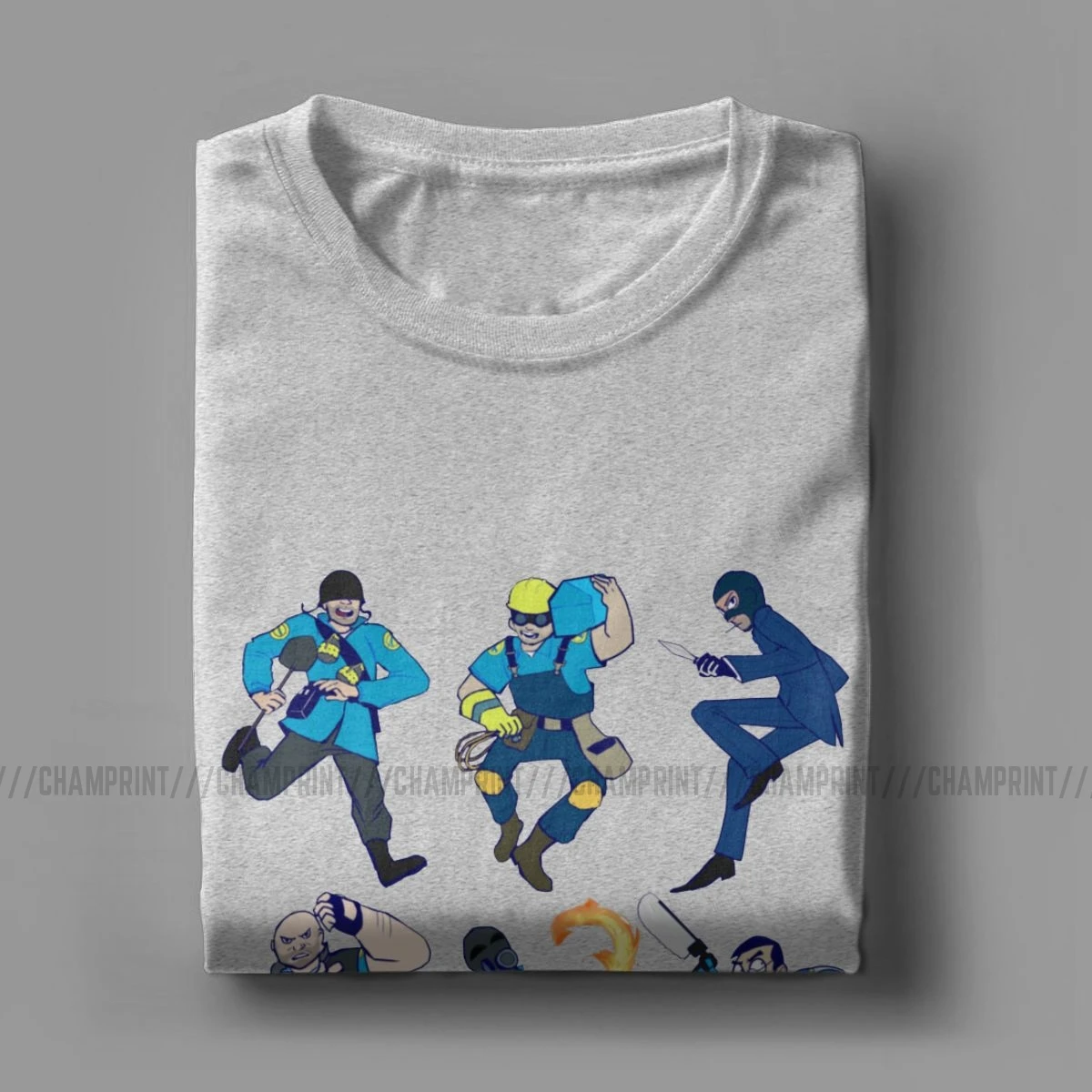Men's Team Fortress 2 T Shirts TF2 Engineer Game Soldier Cotton Clothes Crazy Short Sleeve O Neck Tees Classic T-Shirts | Мужская