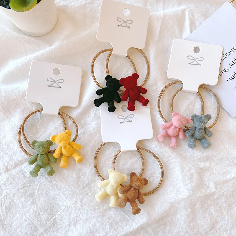 

2 шт., Детские резинки для волос с мультяшным медведем