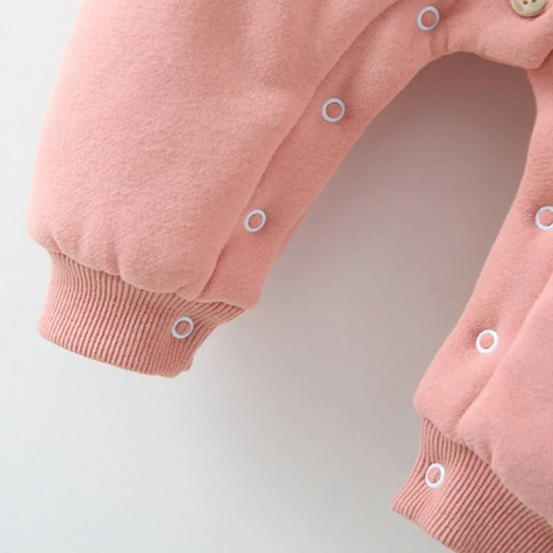 

2021 Ins Baby Clothes Baby Girl Warm Romper Toddler Kids Jumpsuit Winter Infant Outfits Snowsuit One-Pieces Clothes