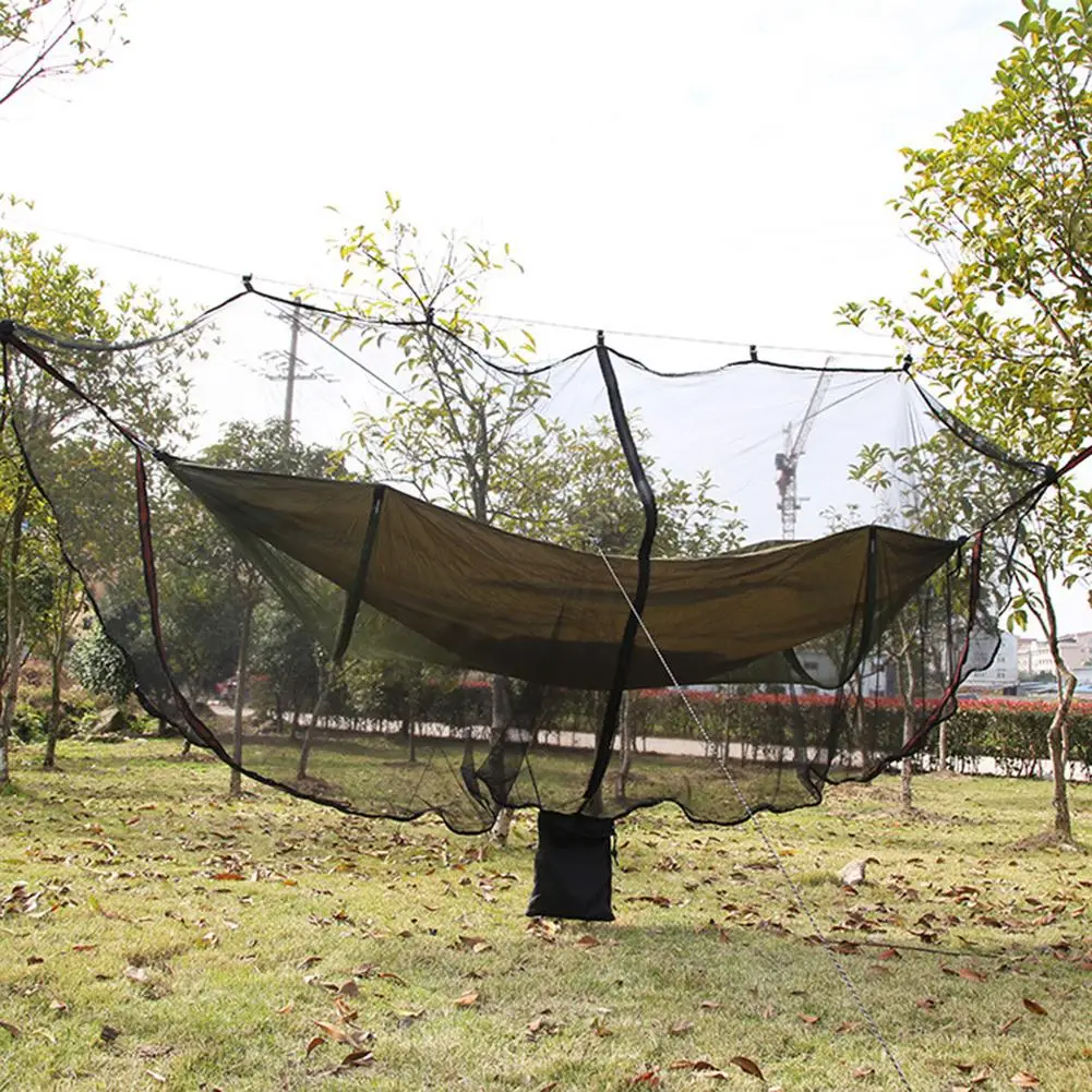 

New Zipper Hook Hiking Bug Mosquito Accessories 360 Degree Protection Hammock Net Easy Use Outdoor Double Separating Lightweight