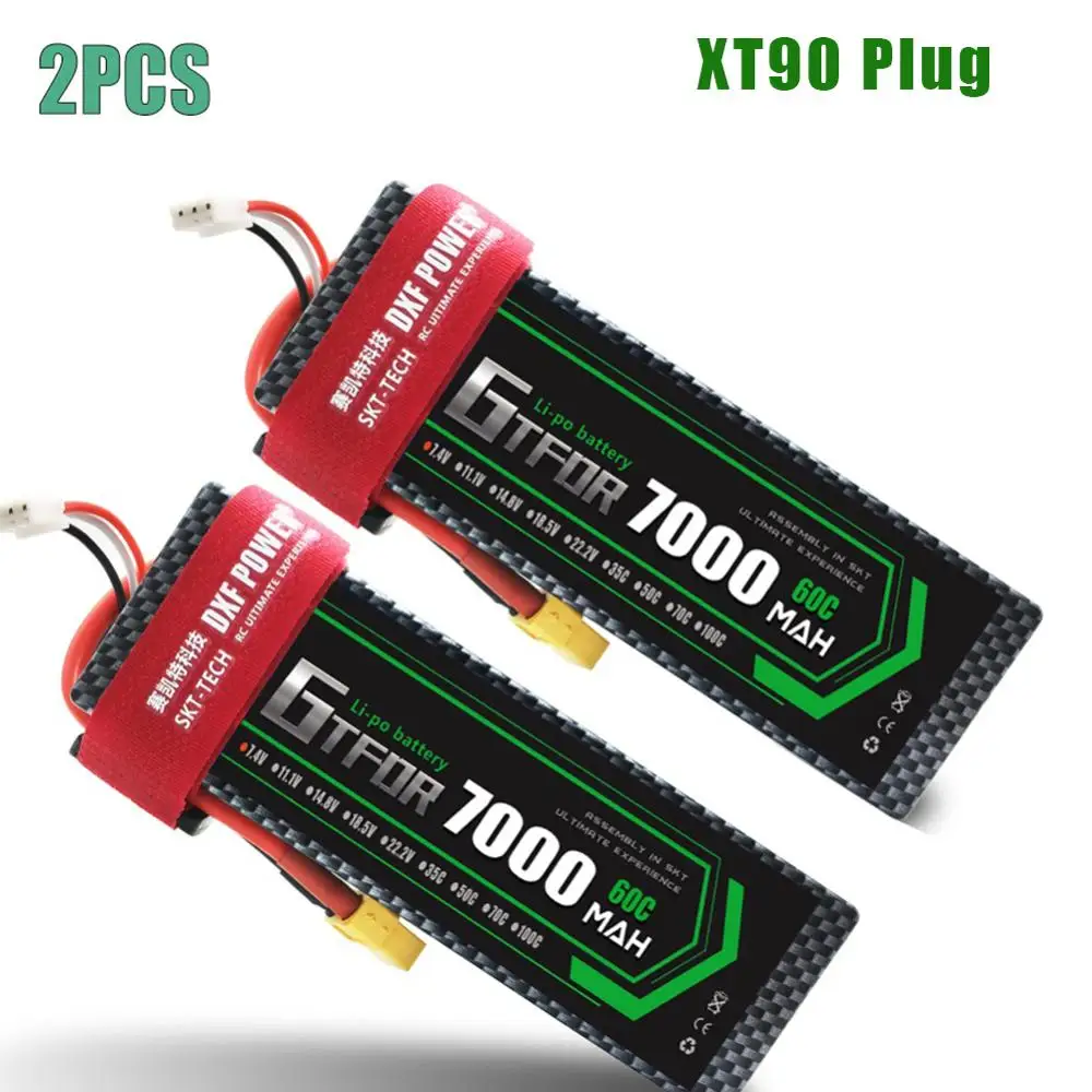 2PCS7000HARDXT90 GTFDR 2 шт. RC батарея Lipo 7,4 V 11,1 V 2S 3S 6000MAH 6500MAH 6200MAH 7000mah 50C 60C 80C 100C 120C для RC Stampede автомобильный Дрон - Цвет: 2PCS7000HARDXT90