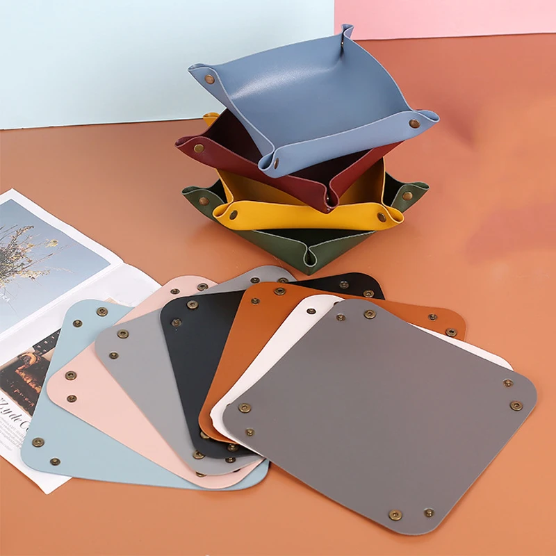 Настольный лоток для хранения кожаных ключей украшение дома костей кошелек