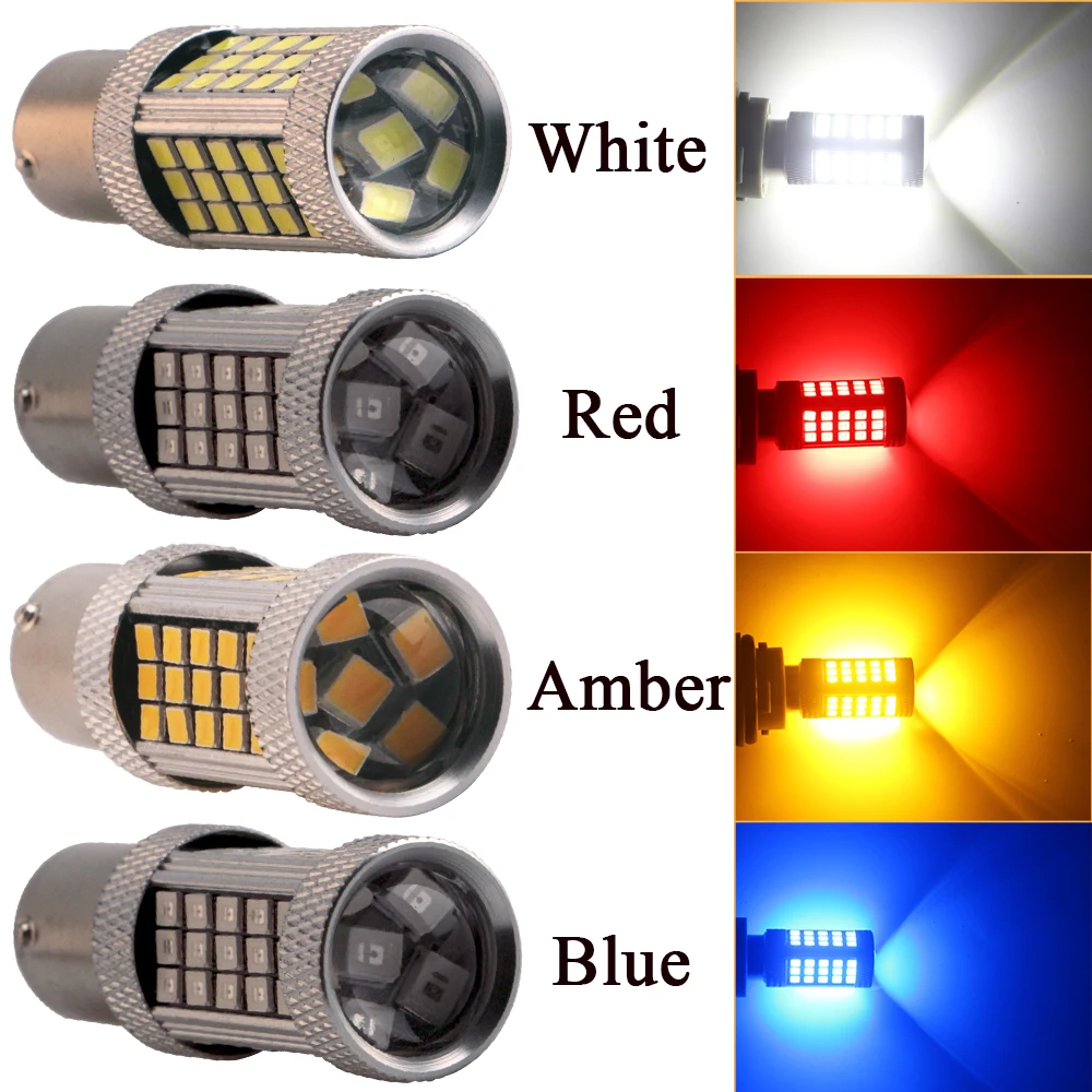 2X 50X DC 12V 24V 2835 66 SMD S25 1156 BA15S 1157 BAY15D светодиодная лампа автоматический поворот фонарь
