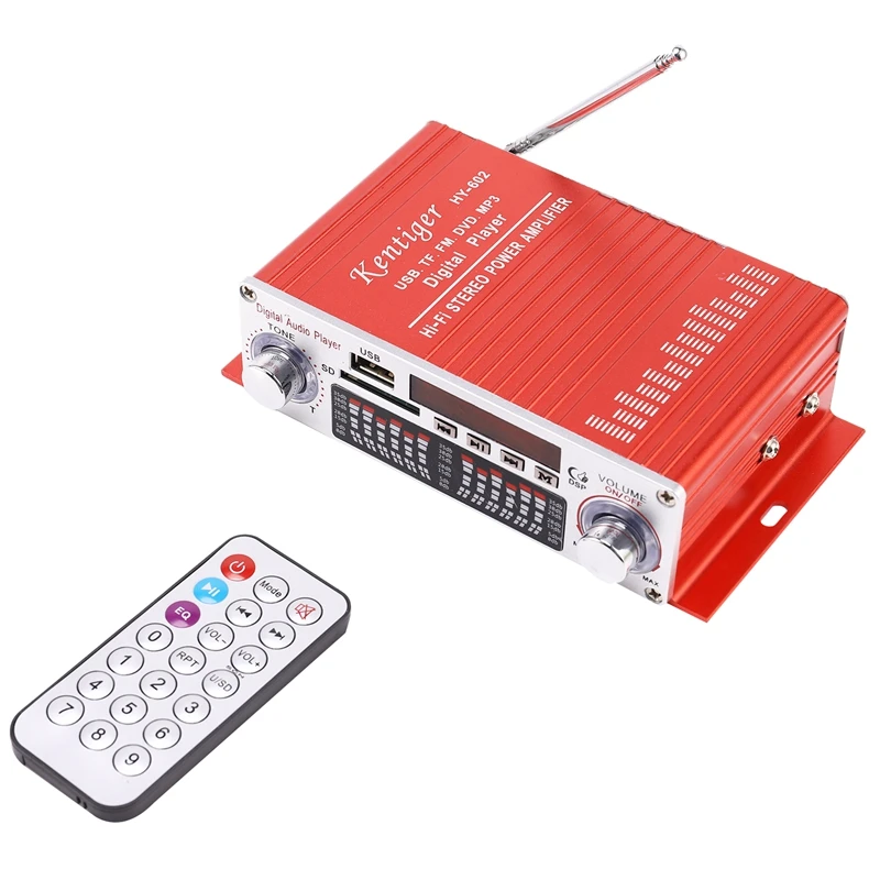Портативный Hi-Fi цифровой усилитель мощности Kentiger Hy-602 Mini с Fm инфракрасным
