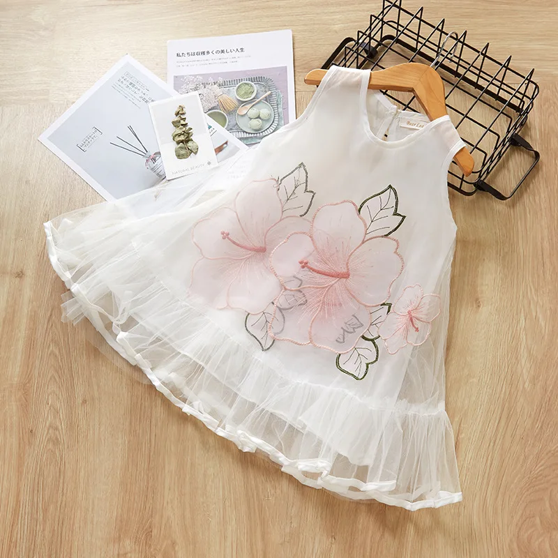 Мода 2019 летнее Пышное Бальное Платье с сеткой платья для маленьких девочек