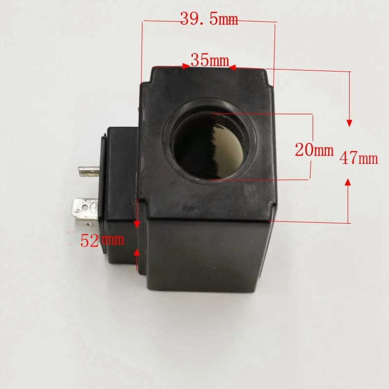 DC12V/DC24V/110 V/220VAC 20 мм сердечник Dia пневматический контроль воздуха Соленоидный клапан катушки 52 мм Высота - Цвет: AC110V