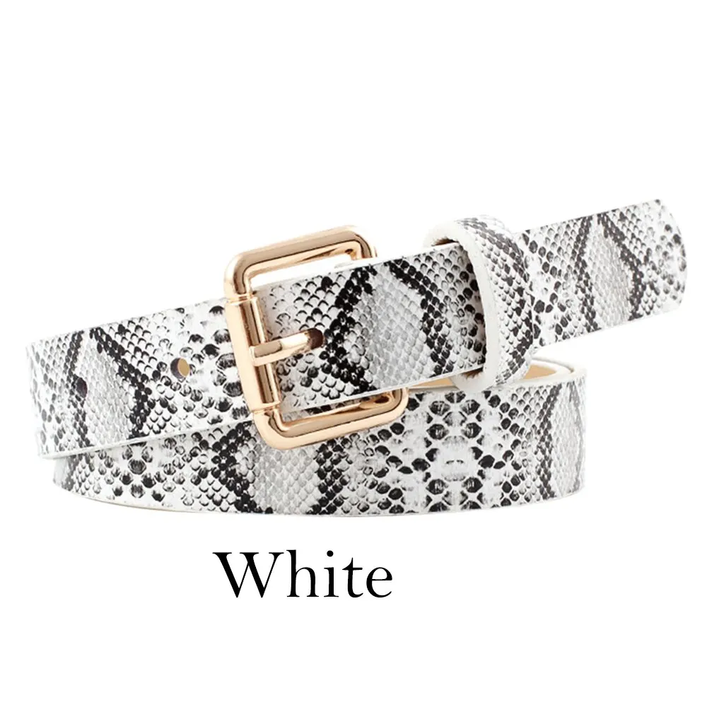 white Litthing 105x2,3 см сексуальный леопард высокого качества Женский PU кожа Змея женский поясной ремень ремни для женщин платье женский пояс - Цвет: white
