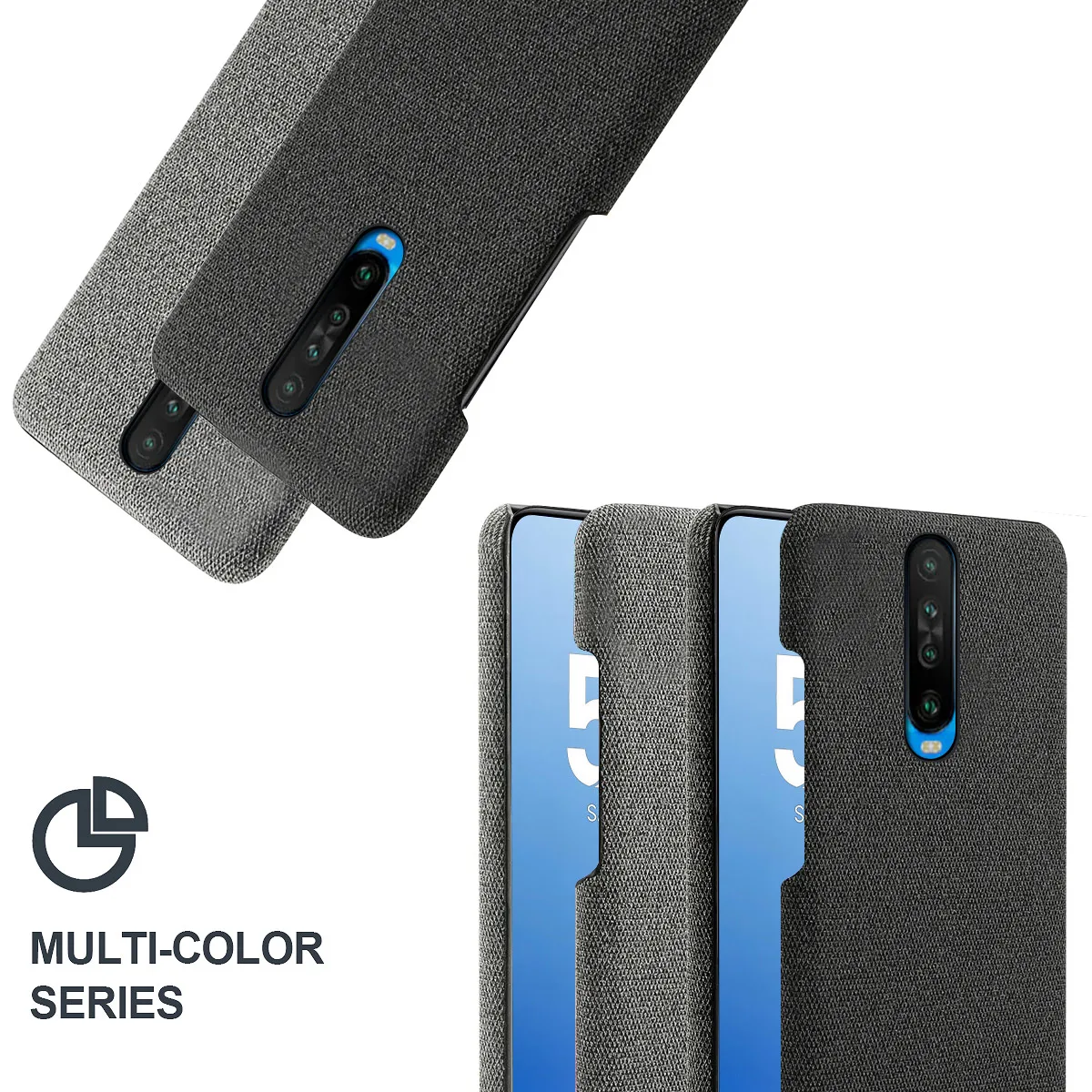 Для Xiaomi Redmi K30 5G чехол для задней панели ультратонкий Ретро тканый тканевый