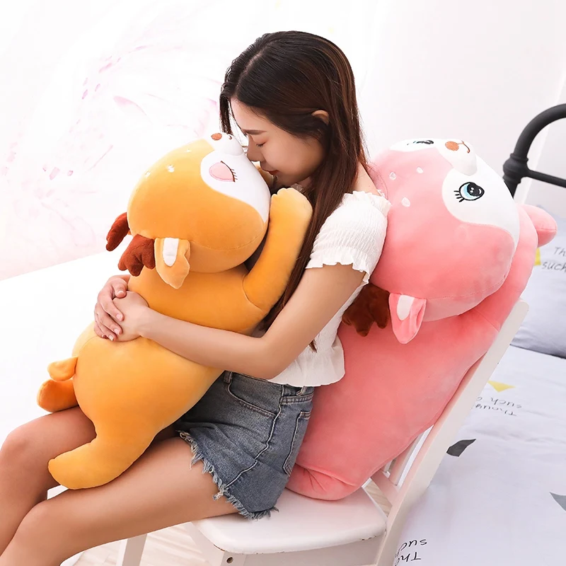 

35-85cm Big Kawaii Giraffe Plush Toys Soft Stuffed Cartoon Animal Deer Dolls Sofa Decoration Baby Kids Birthday Christmas Gifts