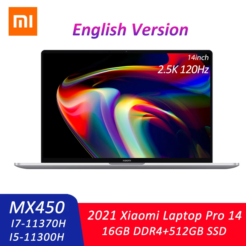 2021 Xiaomi Mi ноутбук Pro Чехол 14 дюймов i7 11370H/i5 11300H 16GB + 512GB MX450/Ирис Xe 120 Гц 2 5 K экран