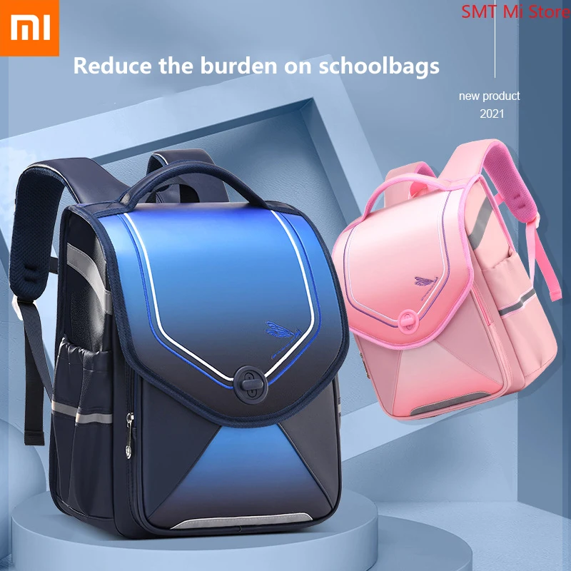 

Xiaomi YOUPIN Lighten Up Primary School Students Flip Large-capacity Waterproof 6-12 Years Old Child Space Bag Kids Backpack HOT