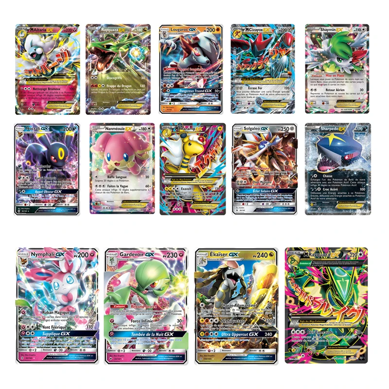 60pcs Pokemon 2019 French Card Elf Battle 40GX 20EX Cards Pikachu Flash Collection Gift Kids | Игрушки и хобби