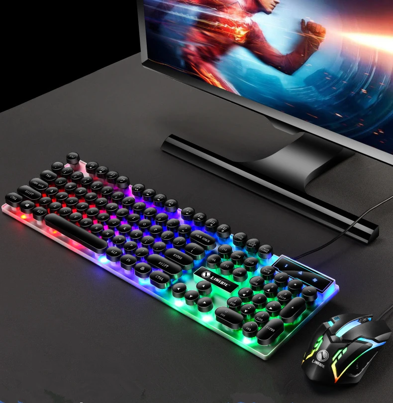 

Professional Design Business Gaming Keyboard Set With Mice 104 Key 3200PDI Silent Mouse Set For Huawei Samsung PC Laptop