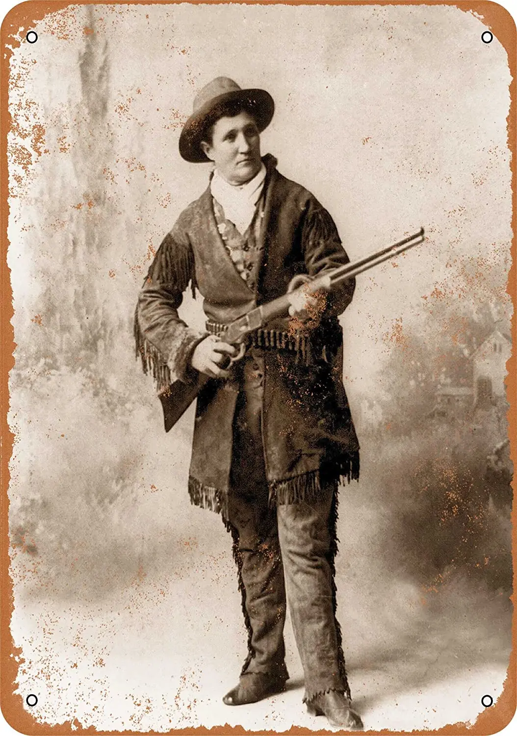 

WallColor 8*12 Metal Sign 895 Calamity Jane Portrait Vintage Look