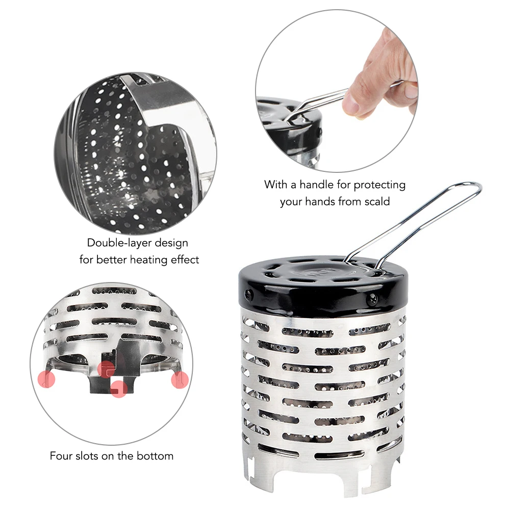 Уличный мини-обогреватель для кемпинга портативный двухслойный нагревательный