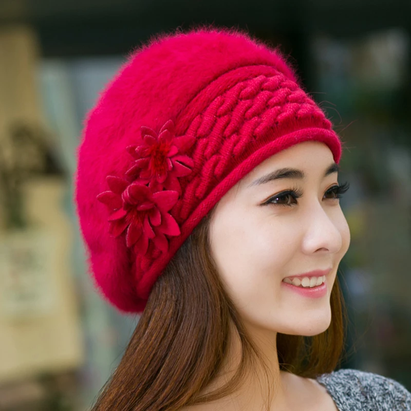 Новое поступление элегантные женские вязаные шапки Ymsaid шапка из кроличьего меха