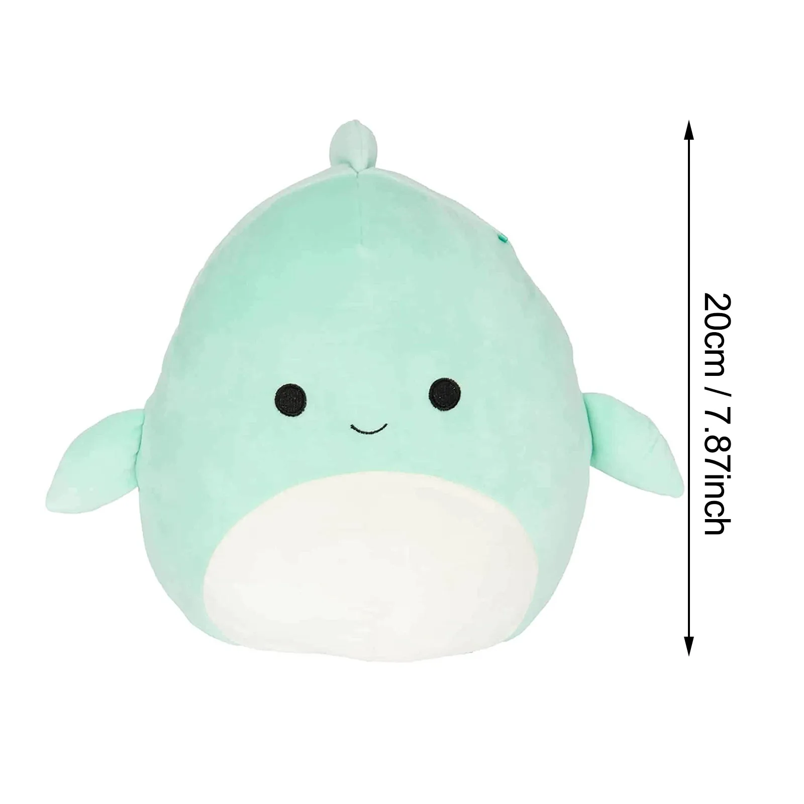 

3d Shark Green Pillow Soft Lumbar Back Cushion Plush Stuffed Toy Kawaii Christmas Gift For Kids Kawaii Valentine Present