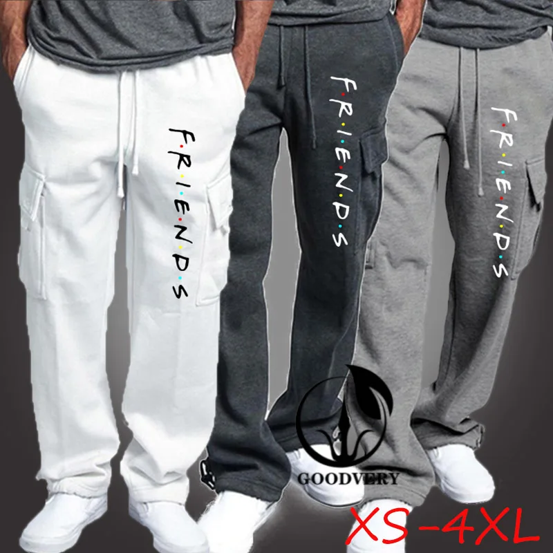 

Брюки мужские прямые с поясом на резинке, Модные свободные повседневные штаны на завязках, простые хлопковые комбинезоны