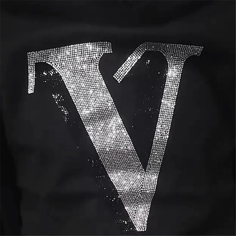 

Three-Dimensional Men's Sweater Autumn And Winter Heavy Craftsmanship Shiny Diamond Pullover Top Soft Quality