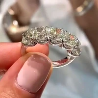 caoshi luxury wedding rings for women brilliant round shaped zirconia elegant generous temperament female exquisite accessories