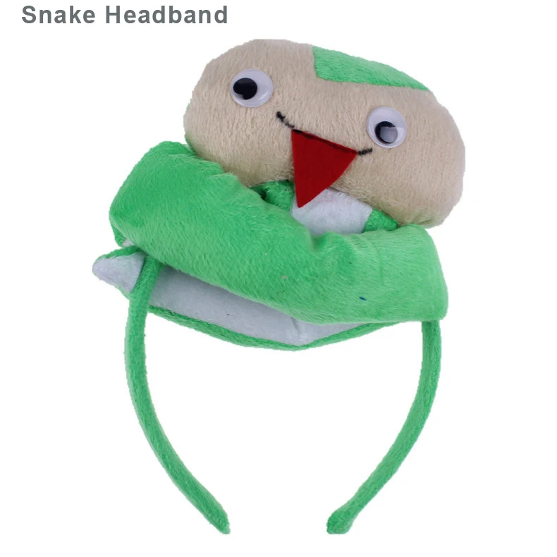 Snake Headband Милое животное ухо оголовье плюшевые стерео обезьяна лиса Тигр повязка для волос для детей взрослых Косплей головные Уборы Хэллоуин Рождественская вечеринка - Цвет: Snake Headband
