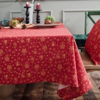 bronzing red christmas tablecloth pillowcase nappe party wedding table cloth for home christmas decoration mantel home decor
