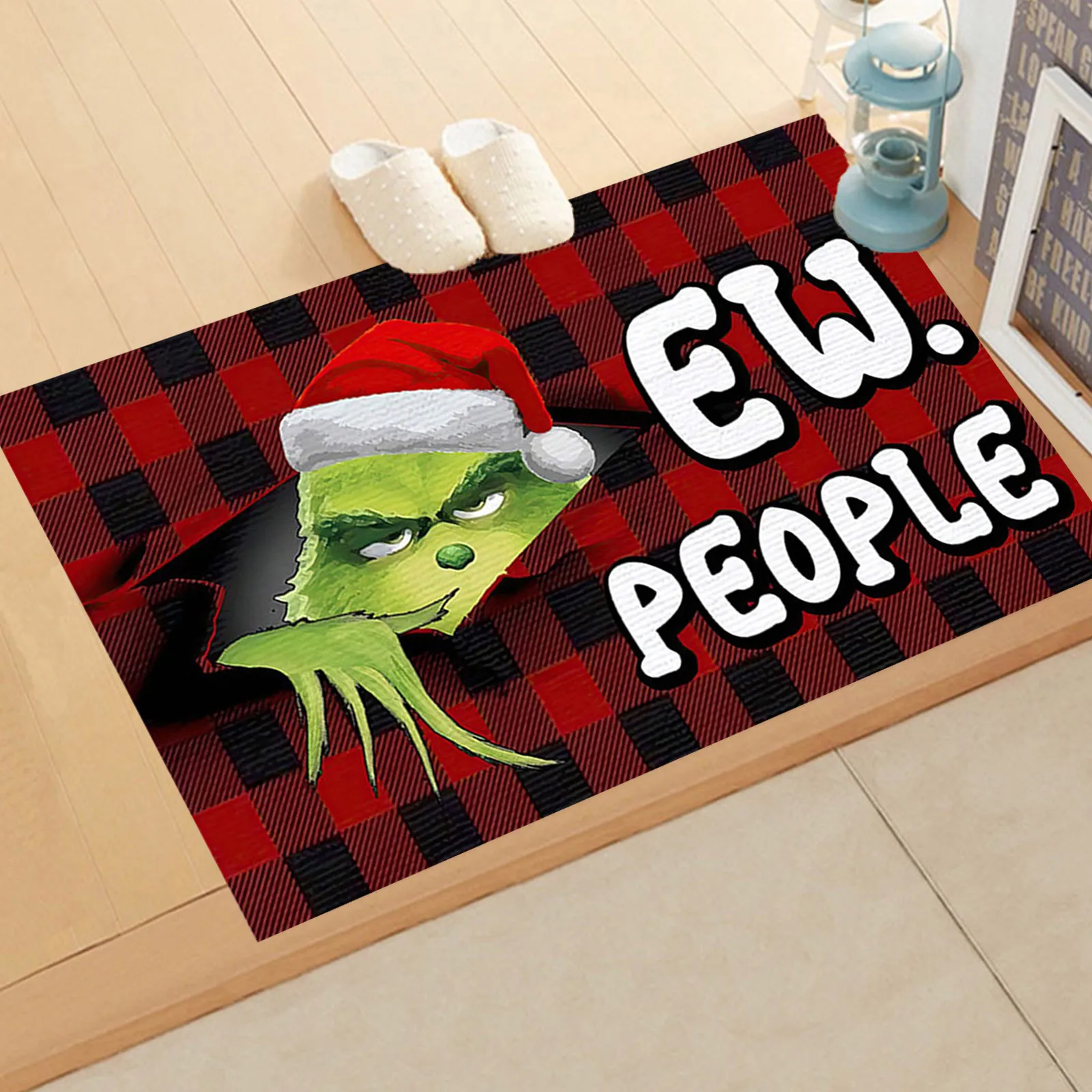 Рождественский коврик Grinch на заказ 40x60 см домашний входной противоскользящий