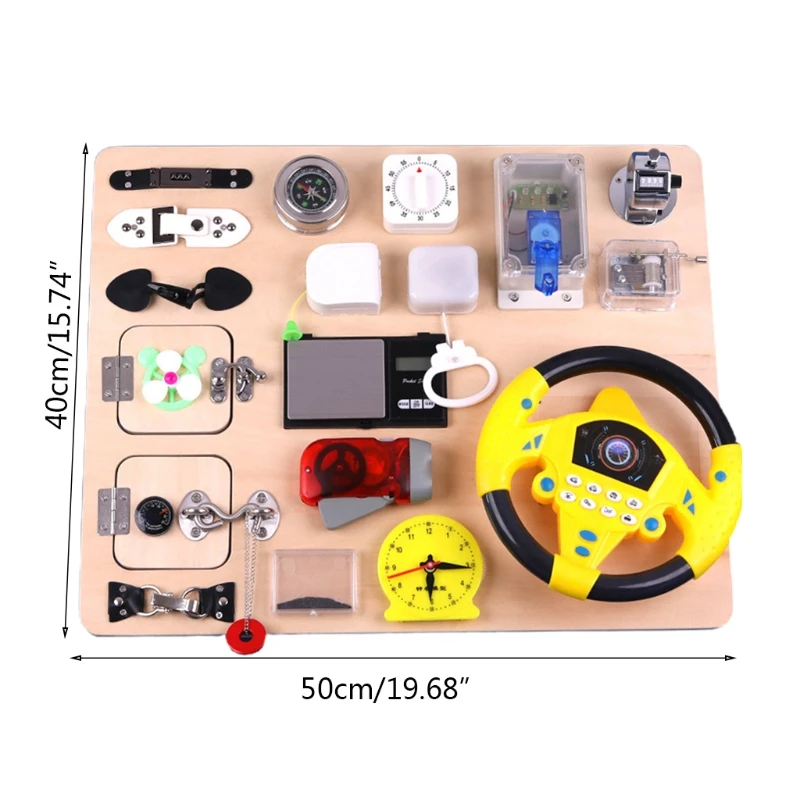 

Baby Busy Board Montessori Toy For Kids Toddler Diy Wood Toy Elements Parts Busy Board Toys Kids Early Education