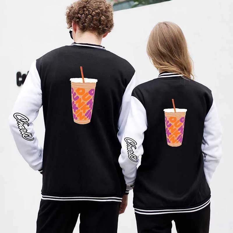 

Fashion Drink Cup Baseball Jacket Coat Men Women Hoodie Sweatshirts Tops Casual Hip Hop Long Sleeve Sport Unisex Hoodies Jackets